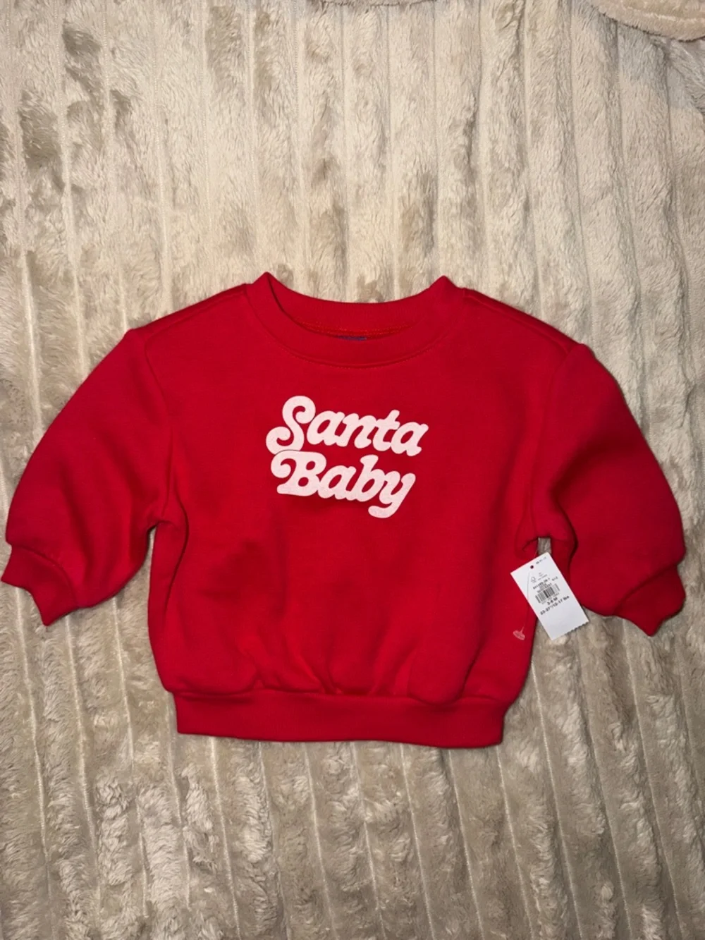 Old Navy Red 'Santa Baby' Kids Sweatshirt